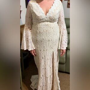 Lulu's White Lace Wedding Dress